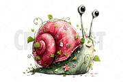 Whimsical Spring Snail Clipart, an Illustration by Craft Nest (Thumbnail 8 of 12)