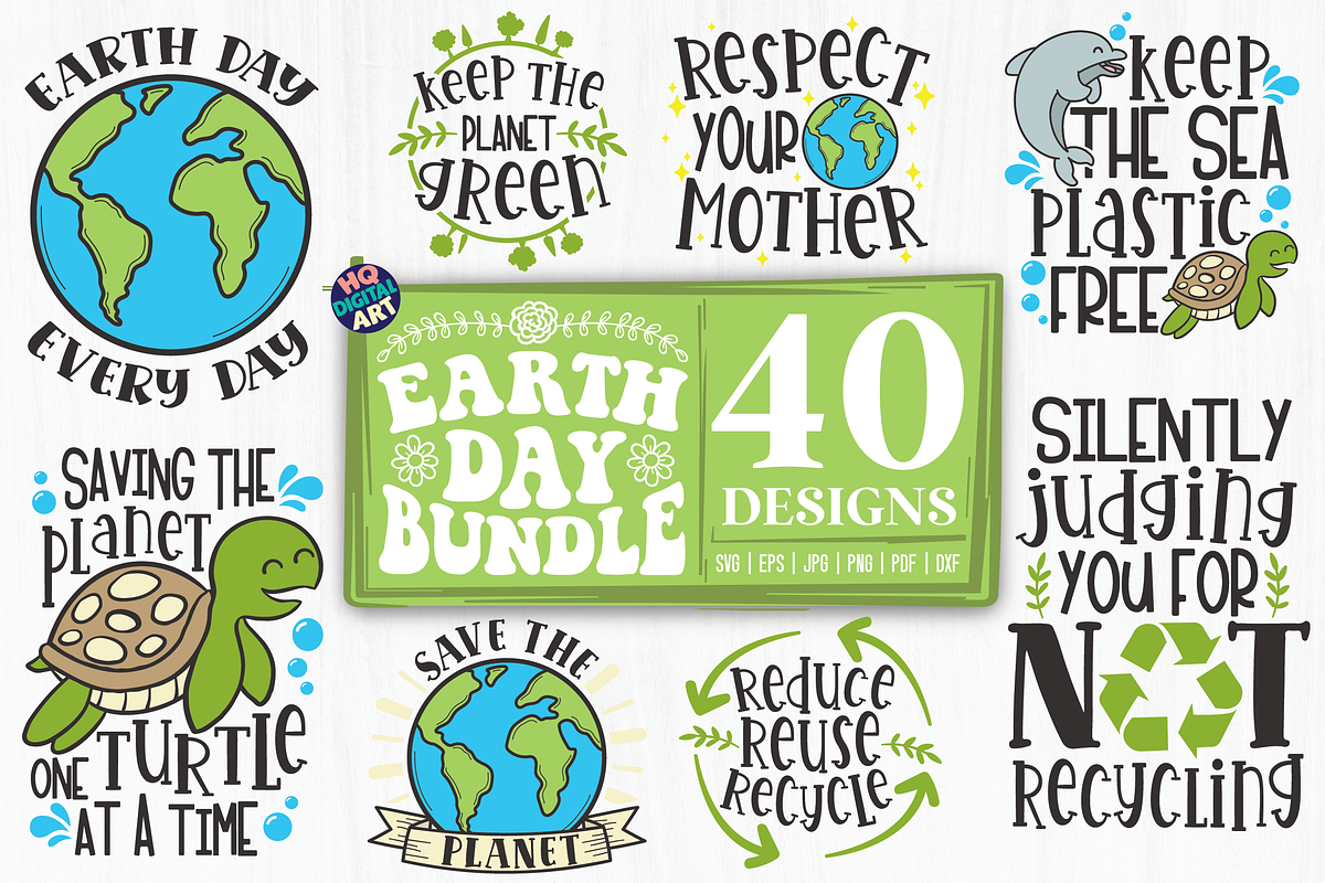 Earth Day SVG Bundle, an Animal Illustration by HQDigitalArt (Photo 2 of 5)