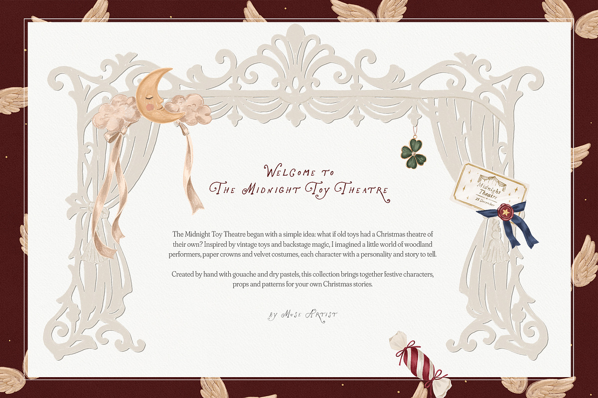 Christmas Theatre Clipart 230+, a Seasonal Illustration by Muse Artist (Photo 2 of 22)