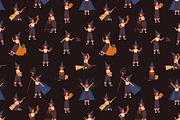 Little witch seamless pattern, a Pattern Graphic by Good Studio (Thumbnail 1 of 3)