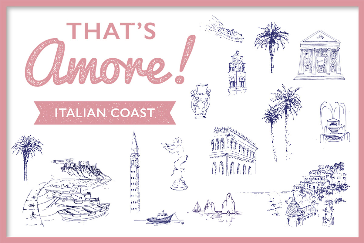 Italian Coast Wallpaper Pattern, an Illustration by dear uncle (Photo 1 of 3)