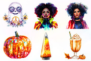 Groovy Halloween Clipart, an Illustration by CreationArt (Thumbnail 4 of 9)