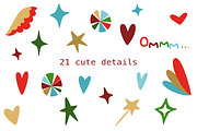 Christmas Unicorns and Rainbows, an Object Graphic by Happiestsim (Thumbnail 5 of 5)