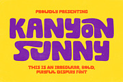 Kanyon Sunny, a Font by Madjack.font (Thumbnail 1 of 7)