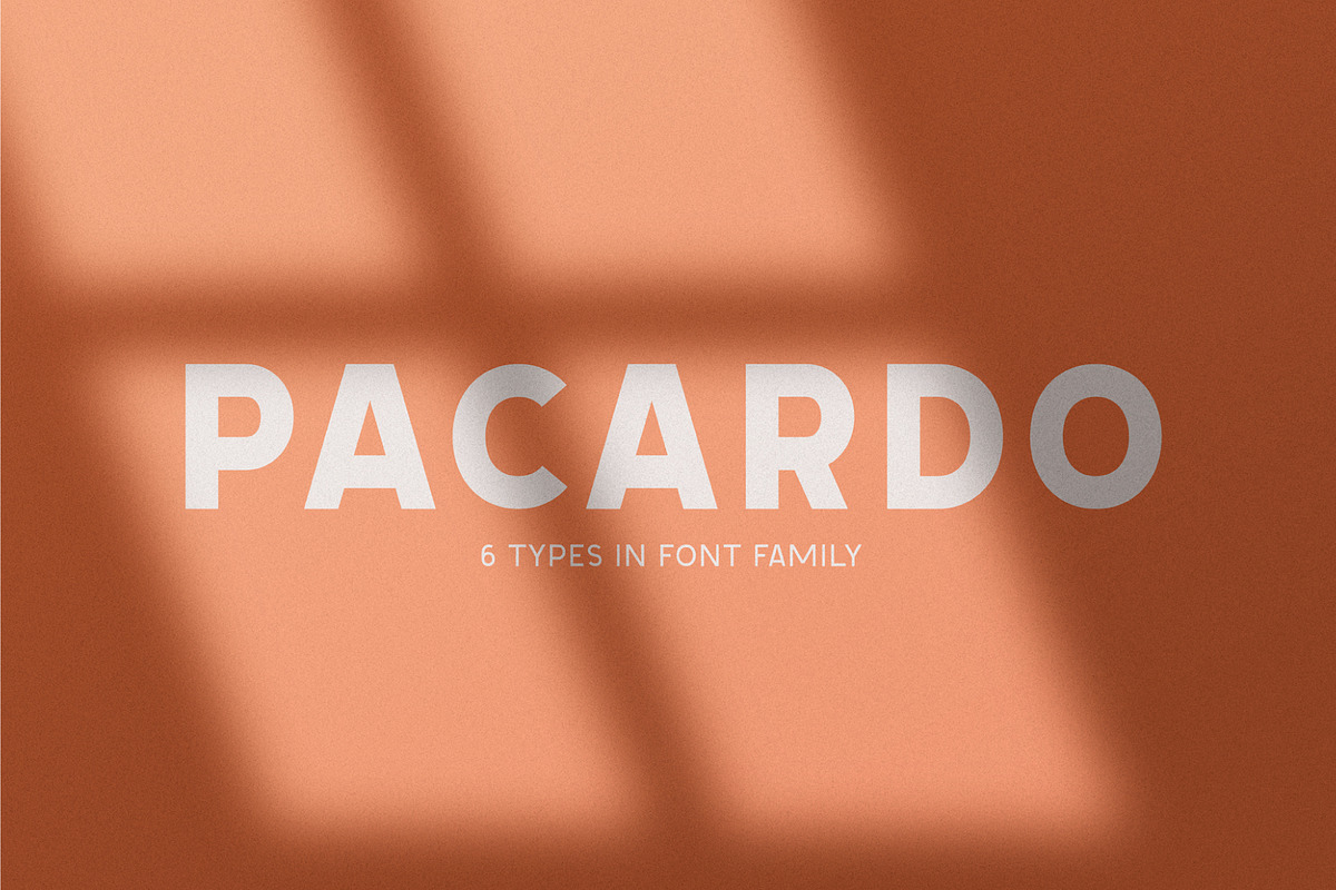Pacardo. Sans Serif font family., a Sans Serif Font by Luxfont (Photo 1 of 8)