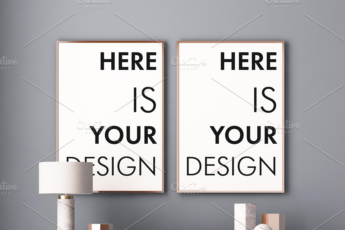 15 mockup of posters in the interior, a Print Template by FilL239 (Photo 10 of 16)