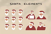 Cartoon Christmas animals and Santa, an Animal Illustration by essskina (Thumbnail 3 of 11)