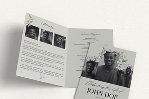 Funeral Program Template Set I Canva