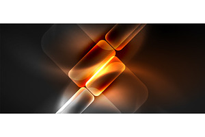 Neon glass shapes for your text or