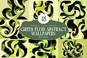 18 Green Fluid Abstract Wallpapers, a Wallpaper Graphic by Incomelion (Thumbnail 1 of 9)