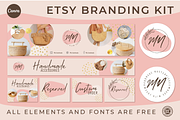 Editable ETSY shop branding kit, a Branding & Logo Template by Chakraborty Design (Thumbnail 1 of 9)