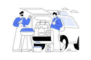 Packing for the trip isolated, a Person Illustration by Visual Generation