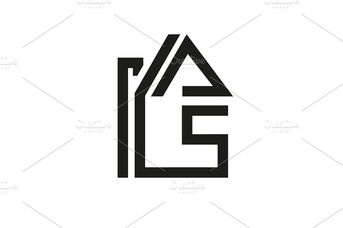 Logo of the house. Graphic vector, an Object Graphic by RODINA (Photo 1 of 3)