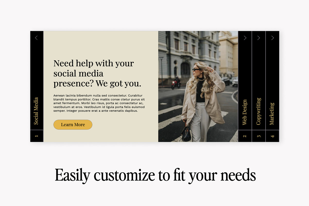 Stretch Accordion Showit Template, a Websites & App Template by Amanda Pena Design (Photo 4 of 6)
