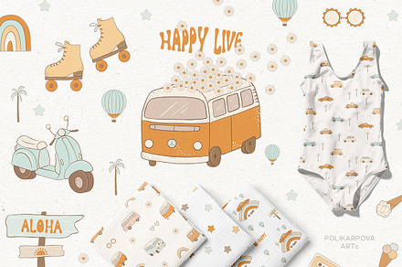 Happy Live. Illustrations & Patterns, a Transportation Illustration by polikarpovaart