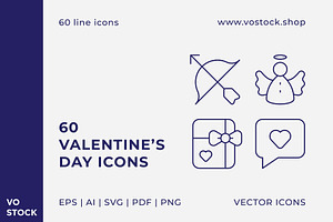 60 Valentines Day Icons