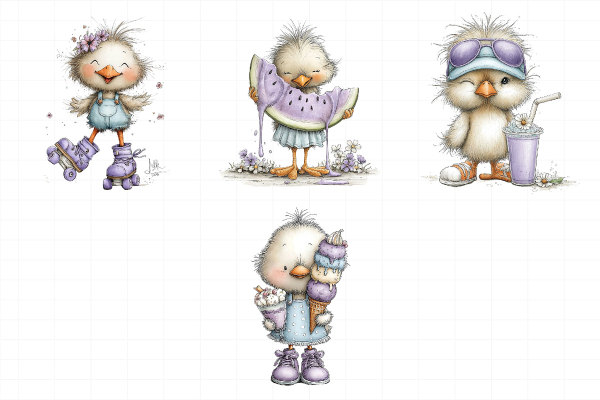 Summer Funny Chick Clipart, an Illustration by Daily.Designs (Photo 6 of 8)