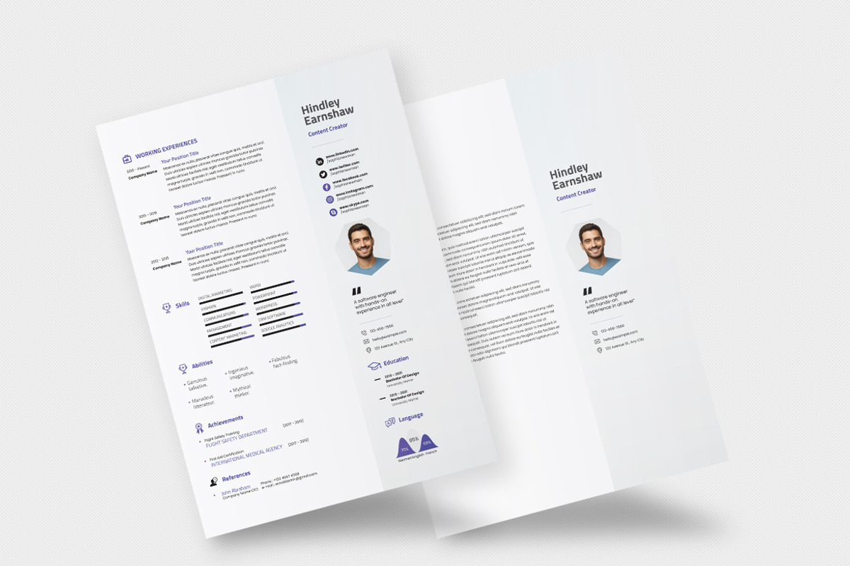 CV Curriculum Vitae Ms Word Template, a Resume Template by iDoodle Studio (Photo 3 of 4)