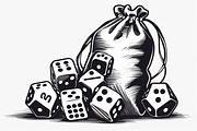 Dice Set Clipart Collection, an Illustration by musafir_fashion (Thumbnail 7 of 9)