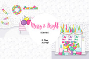 Merry And Bright Scenes, a Seasonal Illustration by GlamArtZhanna (Thumbnail 1 of 3)