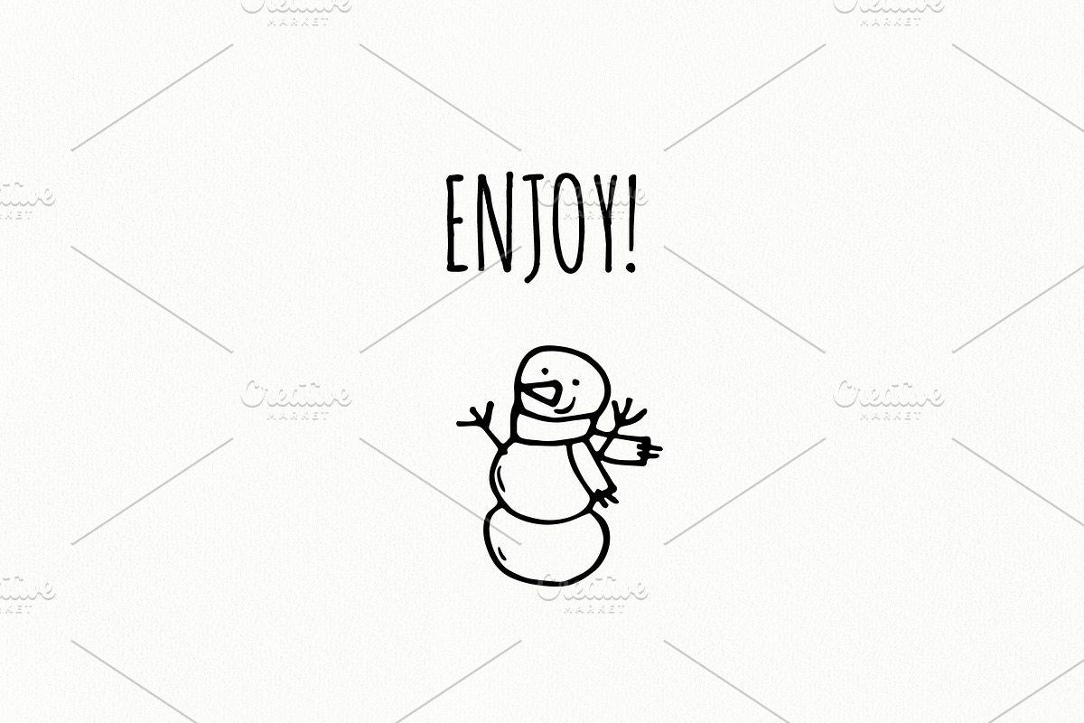 Winter Doodles set, an Object Illustration by Ekaterina Goncharova (Photo 7 of 7)