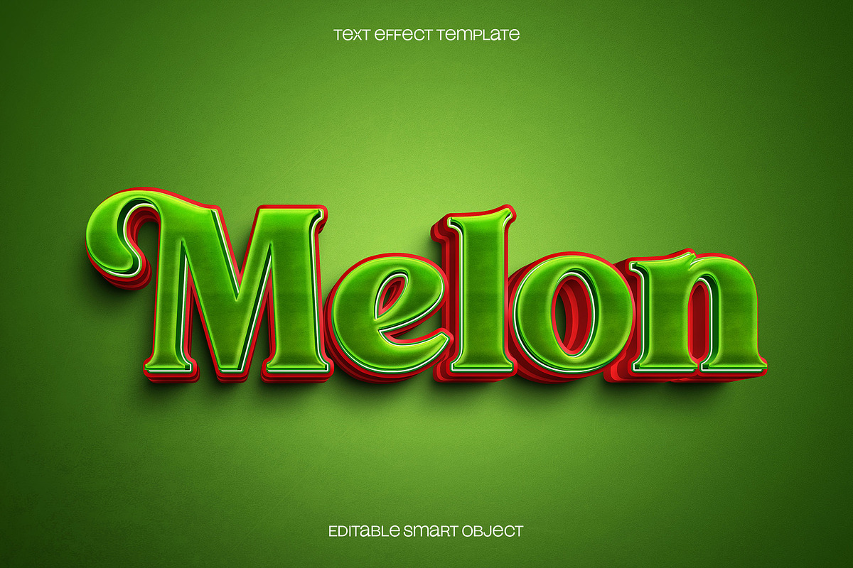 Melon Text Effect, a Layer Style Add-On by dokudokunomi (Photo 1 of 4)