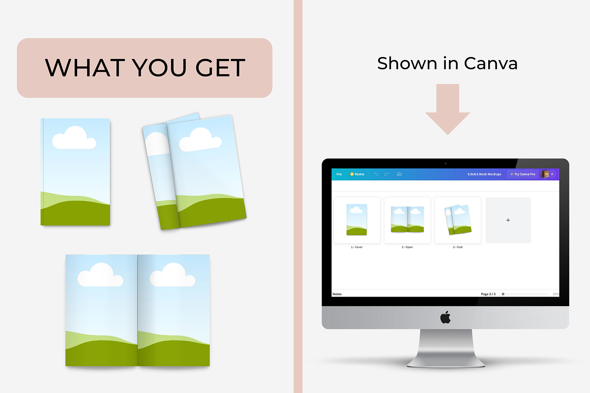 Magazine Book Mockups 5.5x8.5 Canva, a Books & Magazine Mockup by NoemieDesigns (Photo 4 of 4)
