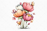 Whimsical Floral Spring Clipart, an Illustration by Craft Nest (Thumbnail 11 of 11)