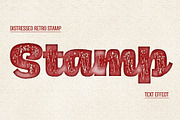 Distressed Retro Stamp Text Effect, a Layer Style Add-On by studiogstock (Thumbnail 1 of 3)