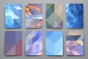 Set Of Geometric Background Template