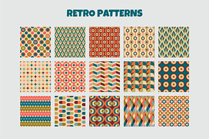 MID CENTURY Modern Seamless Patterns