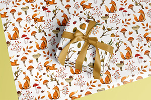 Woodland Autumn Clipart & Patterns