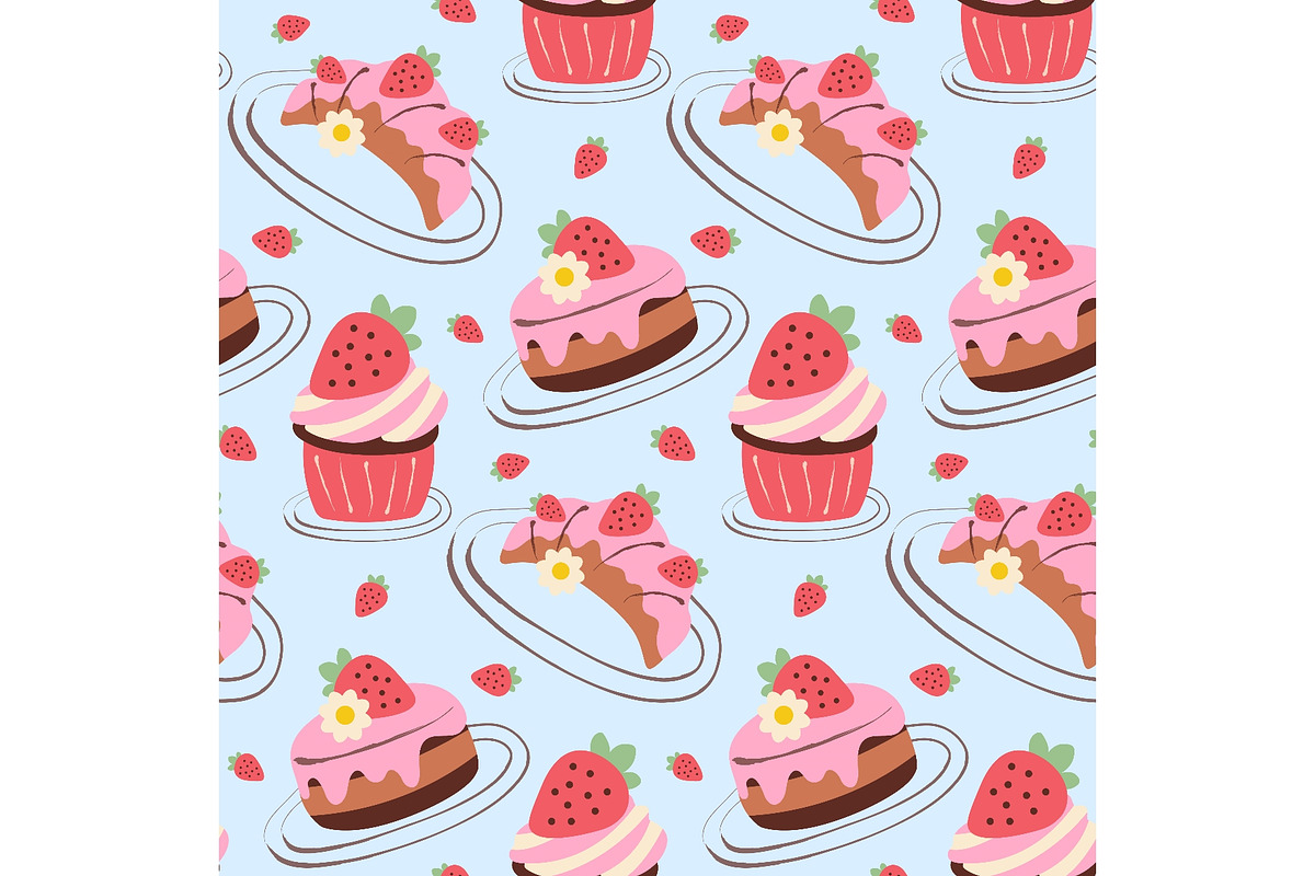 Bakery offers a variety of sweet, a Food Illustration by okskukuruza (Photo 1 of 3)
