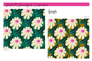 Boho Floral Seamless Patterns, a Pattern Graphic by FINEAPPLE (Thumbnail 5 of 10)
