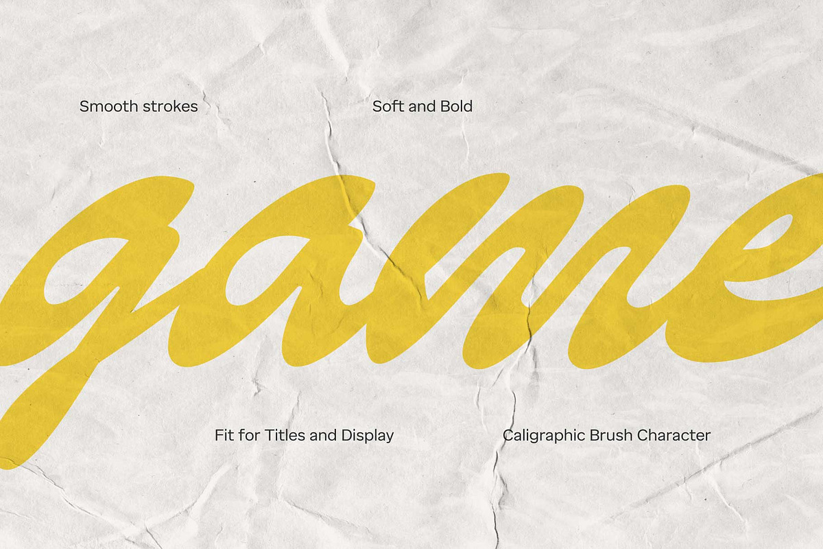 Marino; Brush Script Display Font, a Script Font by Eko Bimantara (Photo 5 of 7)