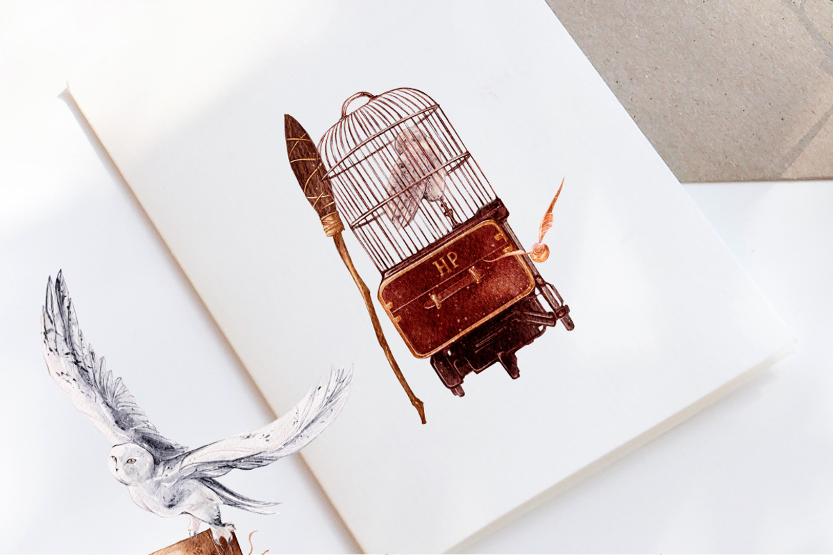 Wizarding World Watercolor set, a Decorative Illustration by Yakovleva Margarita (Photo 4 of 20)