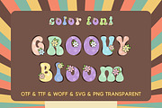Groovy Bloom - Color Font, a Sans Serif Font by Adalin Shop (Thumbnail 1 of 3)
