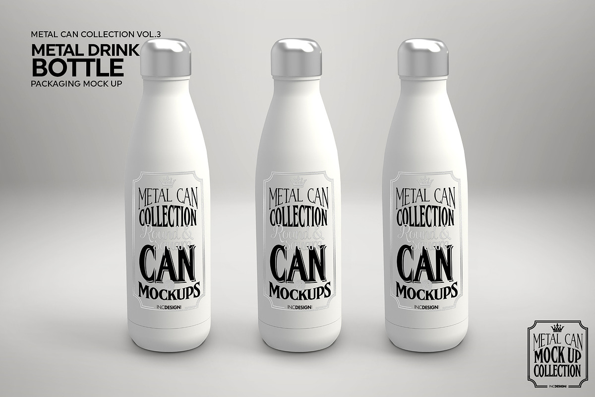 Metal Drink Bottle Mockup, a Product Mockup by INCDesign (Photo 7 of 10)