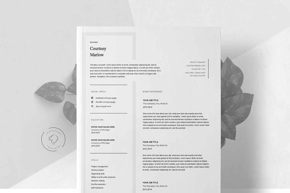 Resume Template for Word - 5 Pages, a Resume Template by Leo Resume (Photo 1 of 7)