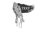 Vector illustration - Praying skelet, a Background Graphic by Tomass2015 (Thumbnail 3 of 5)