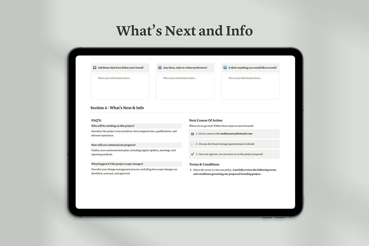 Notion Brand Questionnaire Template, a Templates & Theme by Swyn.Studio (Photo 7 of 8)