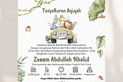 Safari Jungle Aqiqah Canva Template, an Invitation Template by Blooming Daisy (Thumbnail 4 of 4)
