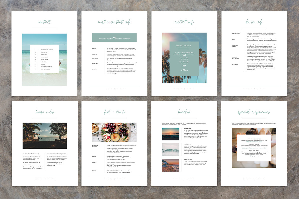 Beach House Welcome Book for Airbnb, a Templates & Theme by Kin Studio (Photo 3 of 17)