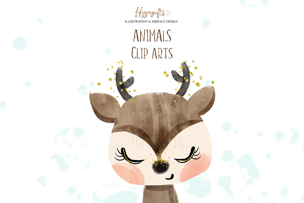 Animals cliparts, an Animal Illustration by TheHappyGiftArt (Photo 3 of 6)