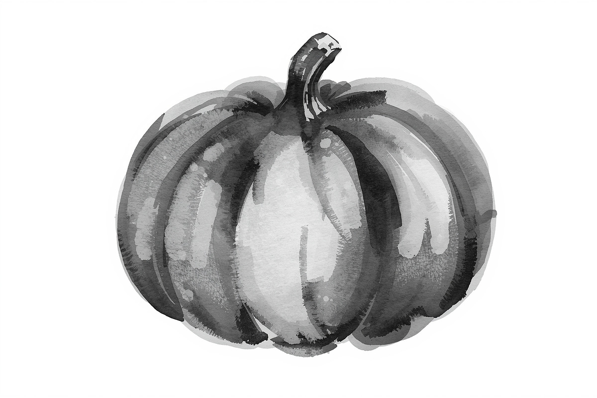 Watercolor Pumpkin Patch Bundle Art, an Illustration by BIPLOB EXPERT (Photo 13 of 13)
