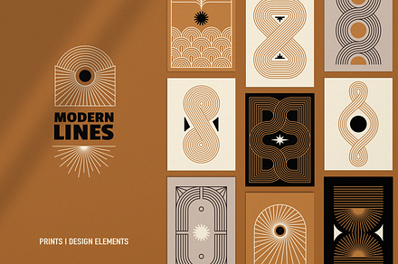 Modern lines. Vector abstract prints