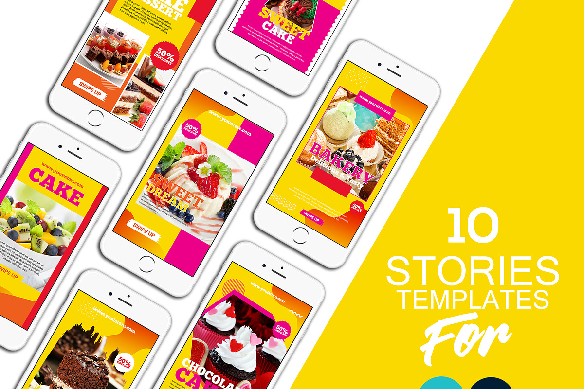 Food Instagram Story Canva Template, a Social Media Template by DreamColor (Photo 2 of 5)