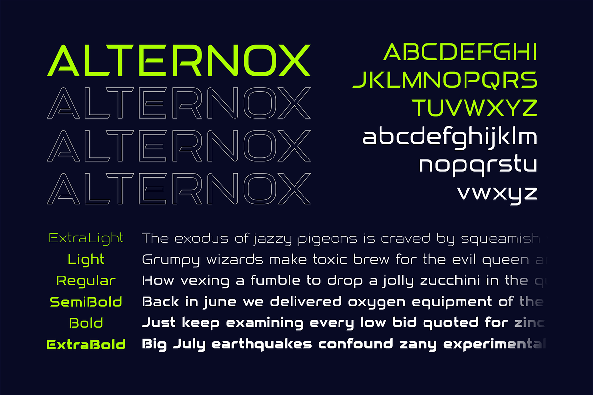 Alternox Fonts Famliy, a Sans Serif Font by Asenbayu (Photo 8 of 14)