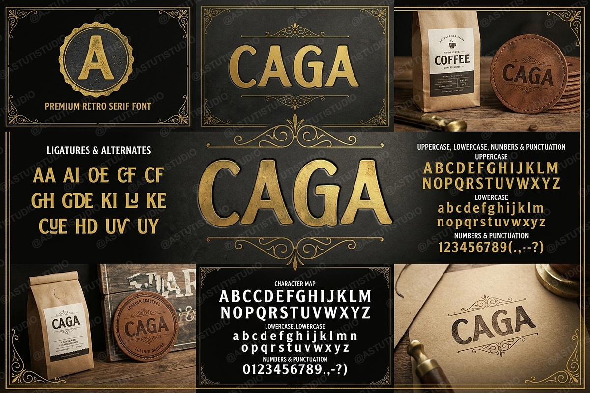 Caga - Elegant Modern Serif Typeface, a Serif Font by Astuti Studio (Photo 15 of 25)