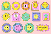 CARTOON STICKERS SET Y2K DESIGN, a Pattern Graphic by craftlove (Thumbnail 2 of 10)